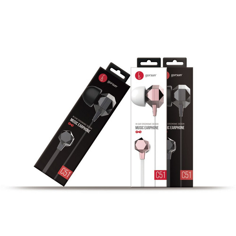 Gorsun C51 ακουστικά με μικρόφωνο σε μαύρο χρώμα