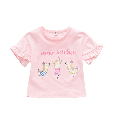 Нов модел детска тениска в три цвята-за момичета