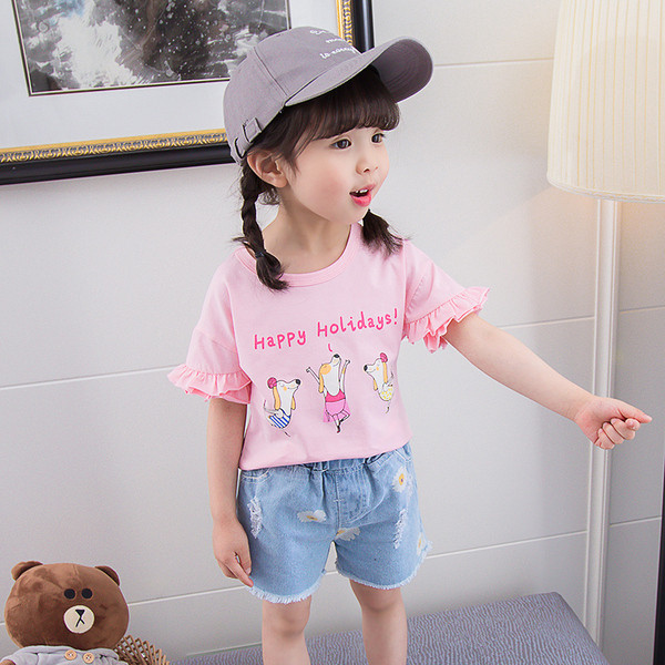 Tricou pentru copii model nou in trei culori - pentru fete