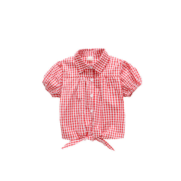 Cămașă în carouri pentru copii în două culori pentru fete