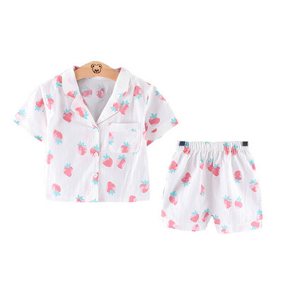 Детска пижама в два цвята с джоб-за момичета