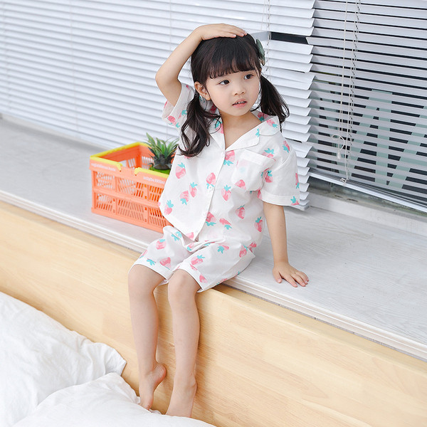 Pijamale pentru copii in doua culori cu buzunar pentru fete