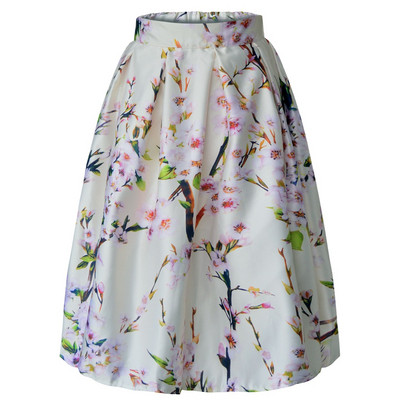 Μοντέρνα φούστα με μεγάλη μέση και πολύχρωμη εφαρμογή σε διάφορα χρώματα