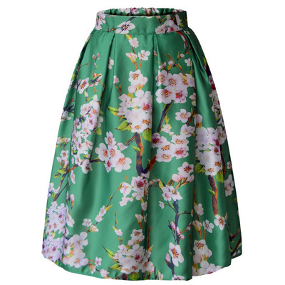 Μοντέρνα φούστα με μεγάλη μέση και πολύχρωμη εφαρμογή σε διάφορα χρώματα