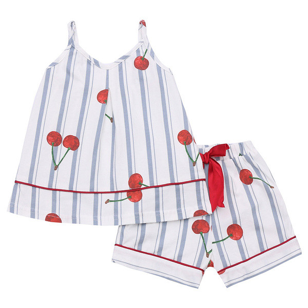 Model nou de pijamale pentru copii in doua parti pentru fete