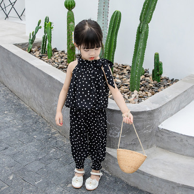 Set modern pentru copii in negru si roz pentru fete