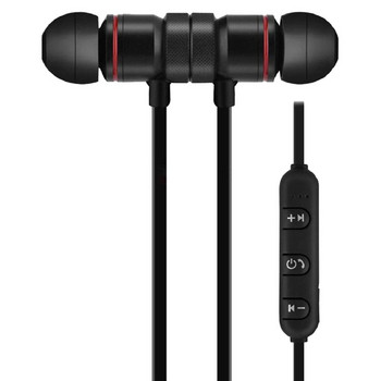 Безжични Bluetooth  слушалки Sports headset  с магнит и вграден микрофон  в черен цвят
