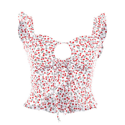 Maieu scurt de damă, colorat, cu cravate