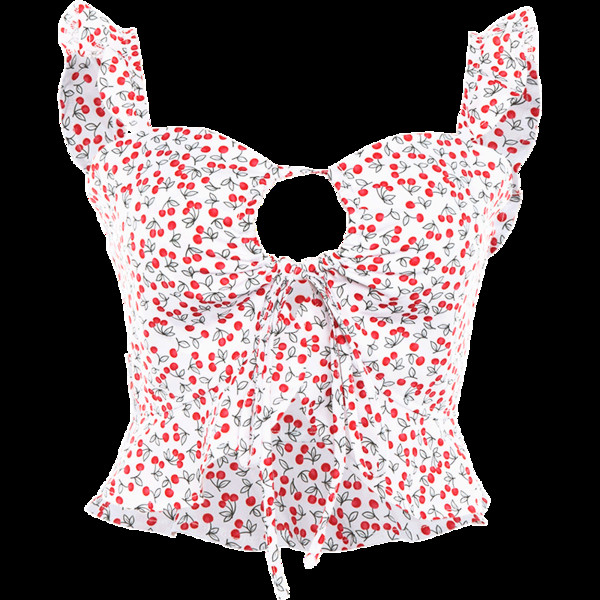 Maieu scurt de damă, colorat, cu cravate