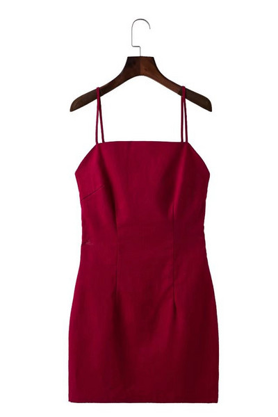 Γυναικείο κοντό φόρεμα με κορδέλα 