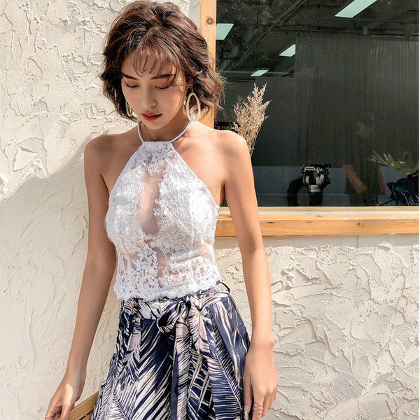 Hit maiou scurt de damă, cu dantelă și fermoar