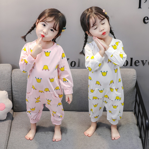 Pijamale pentru copii alb și roz pentru fete