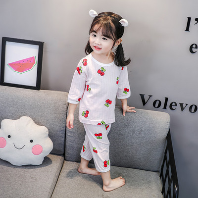 Pijamale pentru fete pentru copii in doua culori cu aplicatii diferite