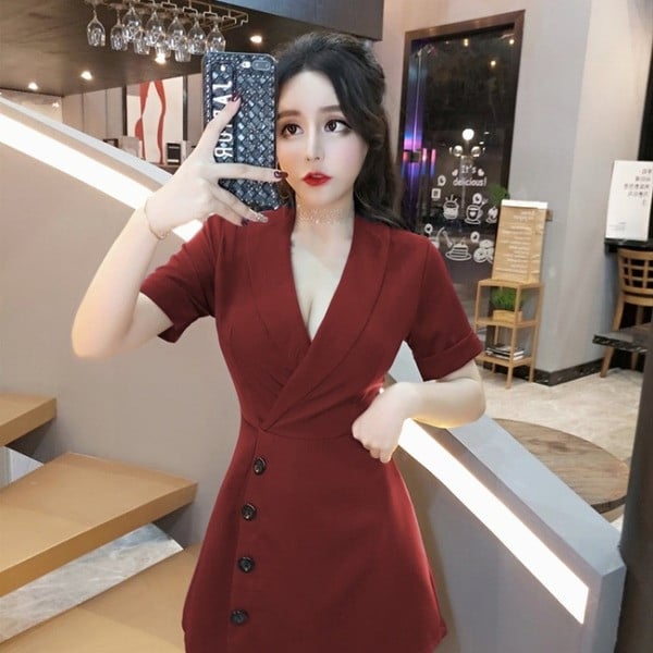 Salopeta de dama eleganta in doua culori