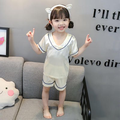 Pijamale pentru fete pentru copii în două părți în trei culori