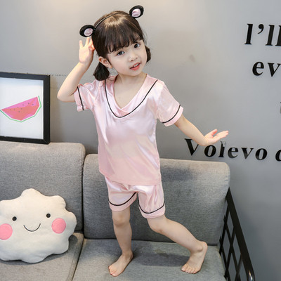 Pijamale pentru fete pentru copii în două părți în trei culori