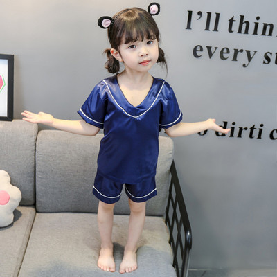 Детска пижама за момичета от две части в три цвята