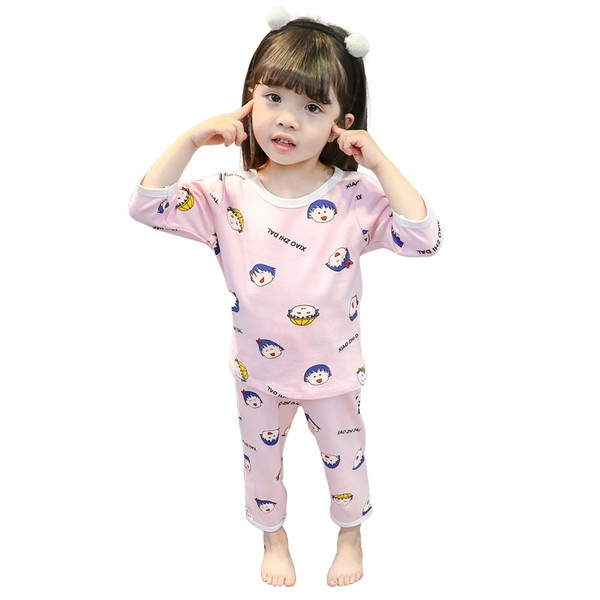 Pijamale pentru copii în alb și albastru în două părți - pentru fete