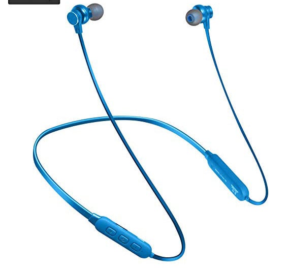 Безжични Bluetooth  слушалки TF 3 за спорт с микрофон и Micro SD в син цвят