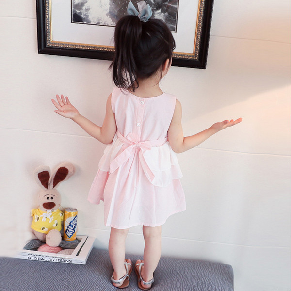 Rochie moderna pentru copii in trei culori cu aplicatie