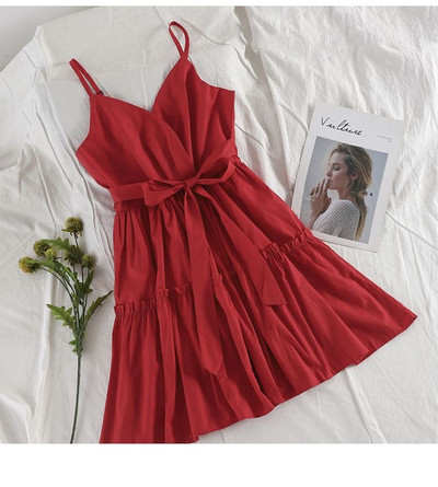 Rochie de dama eleganta model decupata si decolteu in V in mai multe culori