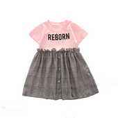 Rochie actuala pentru copii in doua culori cu nasturi