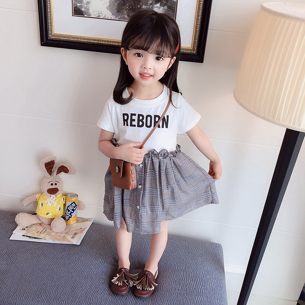 Rochie actuala pentru copii in doua culori cu nasturi