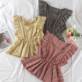 Top de damă în carouri model larg în trei culori