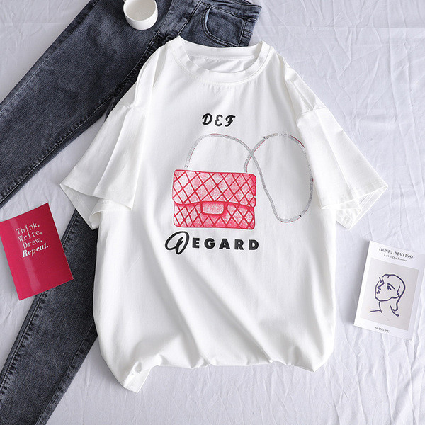 Σύγχρονη γυναικεία μπλούζα σε λευκό  και μαύρο χρώμα