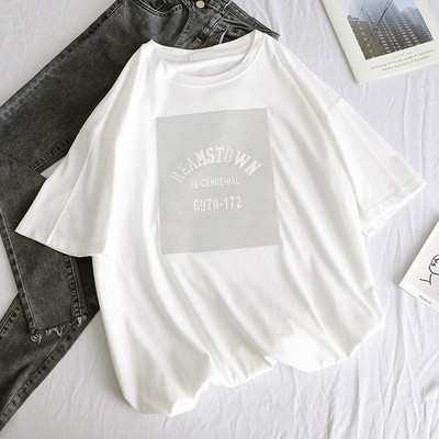 Női póló széles modell és rátét több színben