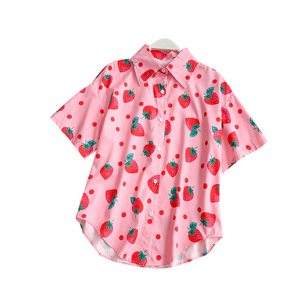 Alkalmi női ing rózsaszínben, rövid ujjal