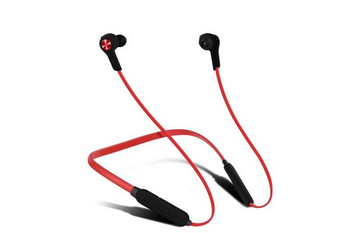 Ασύρματο ακουστικό Bluetooth TF-6 για αθλήματα με μικρόφωνο, Bluetooth, μαγνήτη και Micro SD σε κόκκινο