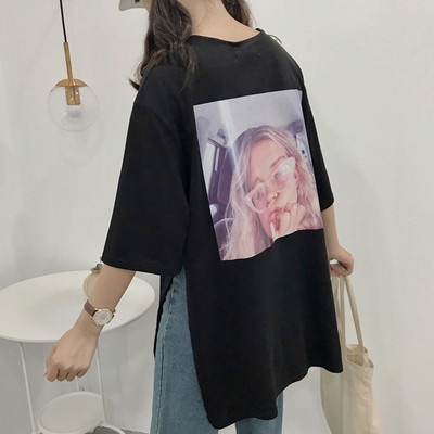 Aszimmetrikus női pólómodell rátéttel, három színben