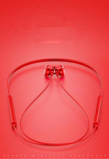 Безжични Bluetooth  слушалки L 8 за спорт с микрофон, Bluetooth,магнит и Micro SD в червен цвят
