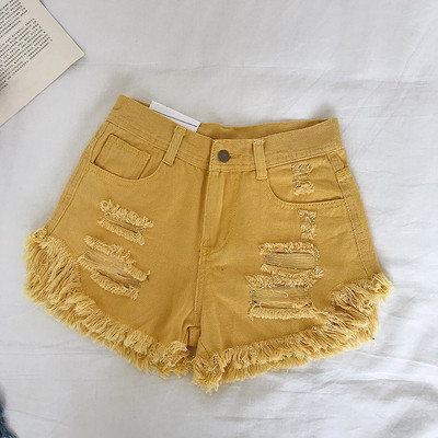 Μοντέρνα κοντά παντελόνια με σχισμένα σχέδια σε διάφορα χρώματα