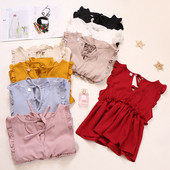 Nyári női blúz V-nyakkal több színben