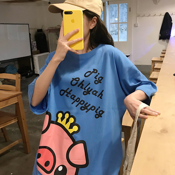 Καλοκαιρινό γυναικείο T-shirt μακρύ μανίκι με πολύχρωμες εφαρμογές