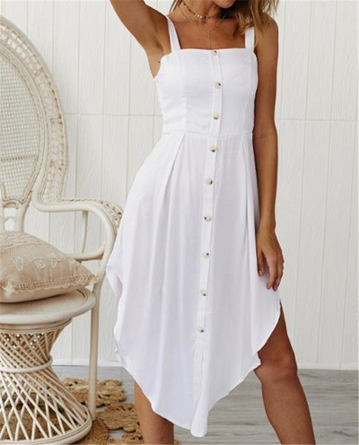 Γυναικείο φόρεμα μόδας με κουμπιά σε διάφορα χρώματα