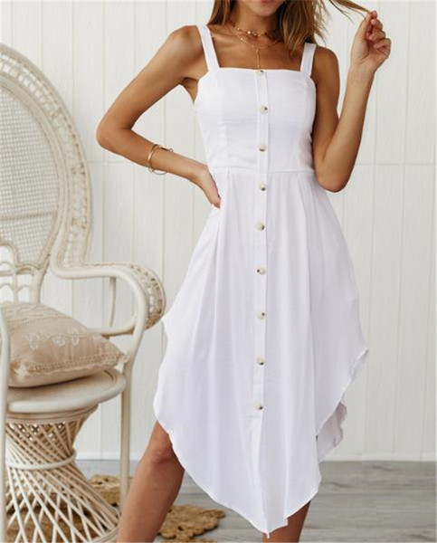 Γυναικείο φόρεμα μόδας με κουμπιά σε διάφορα χρώματα