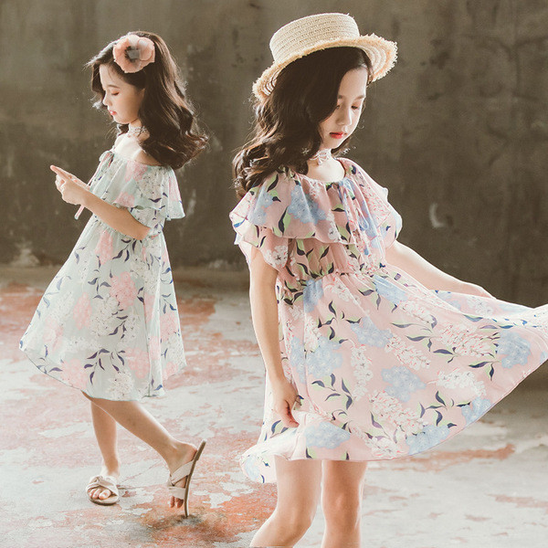 Stílusos gyerekruha virágmotívumokkal - két színben