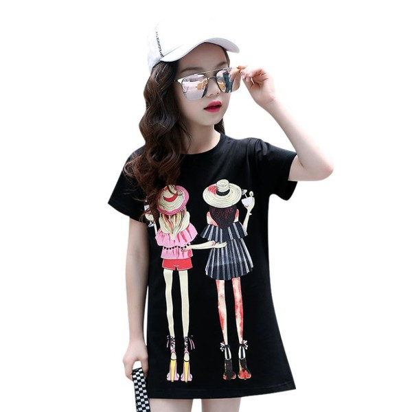 Fekete-fehér modern gyermektunika rátéttel