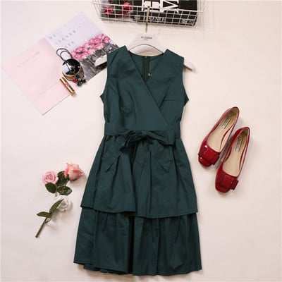 Κομψό γυναικείο φόρεμα με ντεκολτέ σε σχήμα V σε διάφορα χρώματα