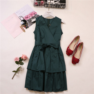 Κομψό γυναικείο φόρεμα με ντεκολτέ σε σχήμα V σε διάφορα χρώματα