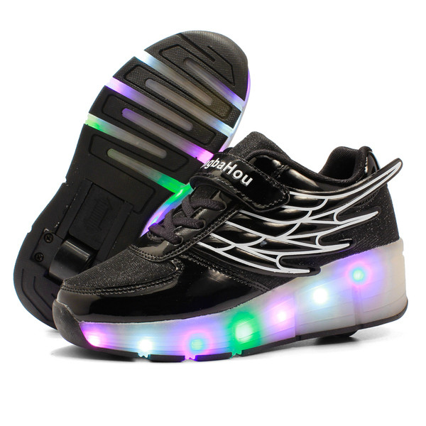 Világító görgős gyerekcipő 3D elemmel több színben