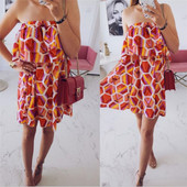 Πολύχρωμο καλοκαιρινό φόρεμα για γυναίκες