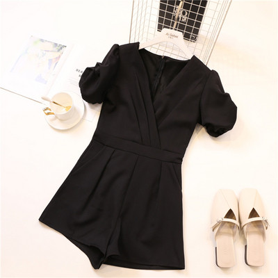 Salopetă elegantă de damă cu decolteu în V în patru culori