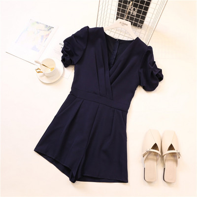 Salopetă elegantă de damă cu decolteu în V în patru culori