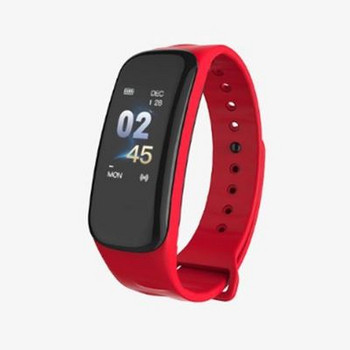 Фитнес гривна Smart bracelet C1  в червен цвят
