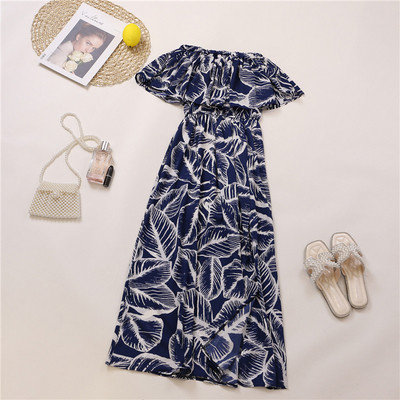 Μακρύ φόρεμα γυναικείο καλοκαιρινό με floral μοτίβο