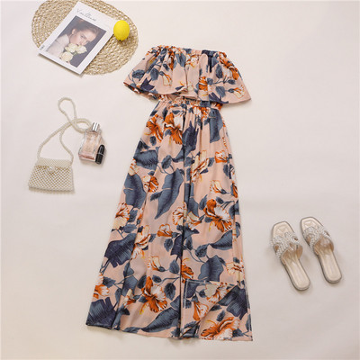 Μακρύ φόρεμα γυναικείο καλοκαιρινό με floral μοτίβο